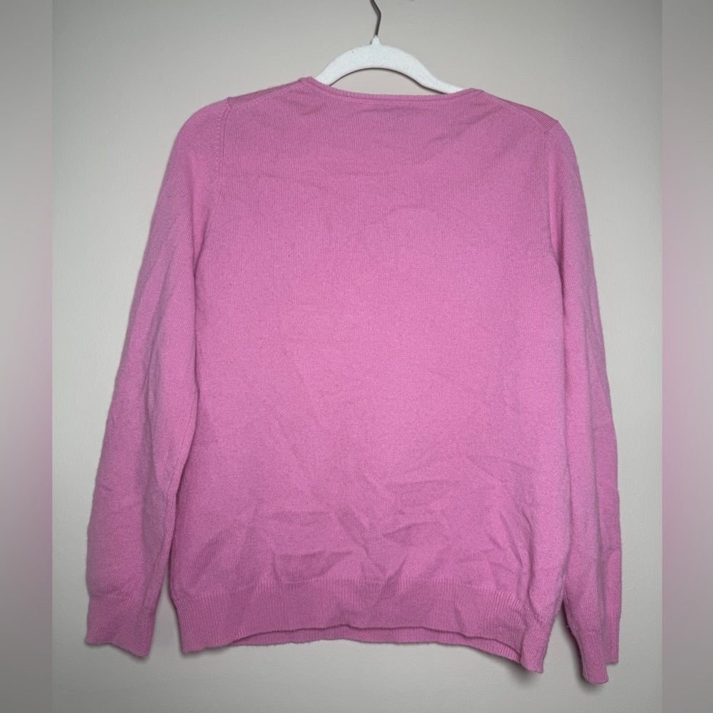 Talbot’s Petites Pure Cashmere V-neck Sweater Sz L - Picture 5 of 7